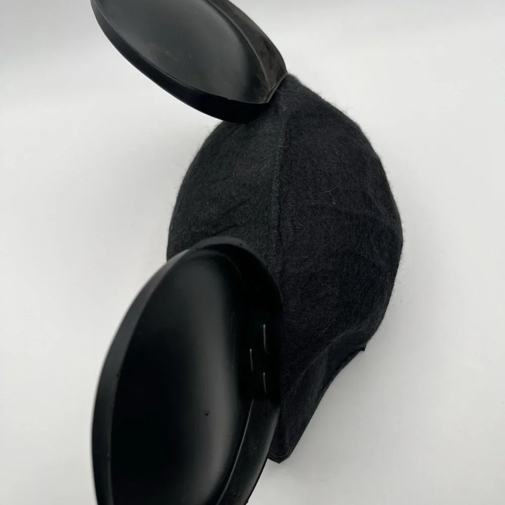 Vintage 1980s Disney Channel Black Mickey Mouse Ears Hat Benay Albee Promo RARE
